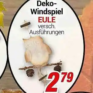 CENTERSHOP Deko-windspiel Eulee Angebot