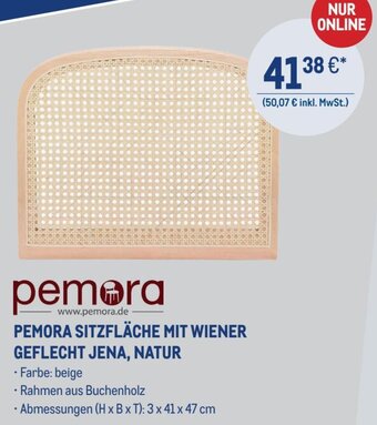 METRO PEMORA SITZFLÄCHE MIT WIENER GEFLECHT JENA, NATUR Angebot