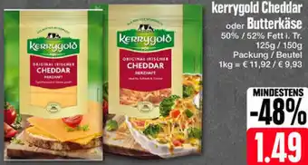 Edeka kerrygold Cheddar oder Butterkäse 125 g/150 g Angebot