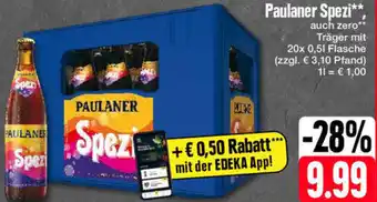 Edeka Paulaner Spezi 20x0,5 L Flasche Angebot