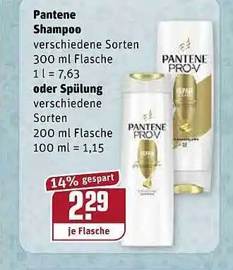 REWE Kaufpark Pantene Shampoo 300ml oder Spülung 200ml Angebot