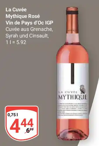 Globus La Cuvée Mythique Rosé Vin de Pays d'Oc IGP 750ml Angebot