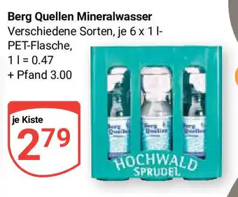 Globus Berg Quellen Mineralwasser 6*1L Angebot