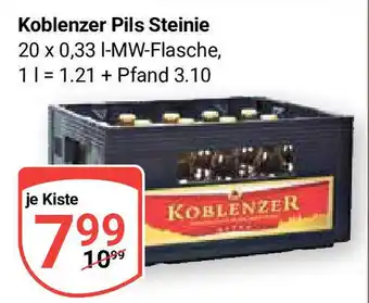 Globus Koblenzer Pils Steinie 20 x 0,33 I Angebot