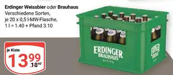 Globus Erdinger Weissbier oder Brauhaus 20*500ml Angebot