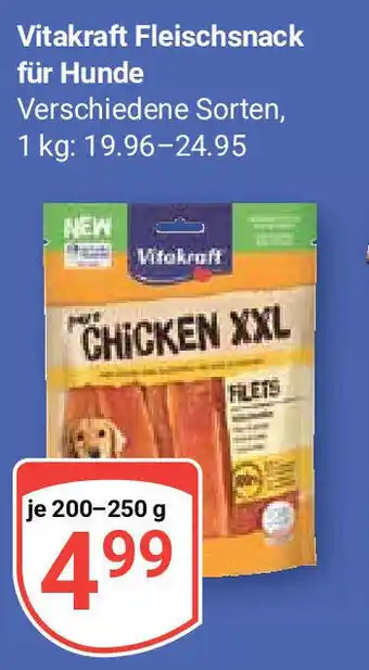 Globus Vitakraft Fleischsnack für Hunde 200-250g Angebot