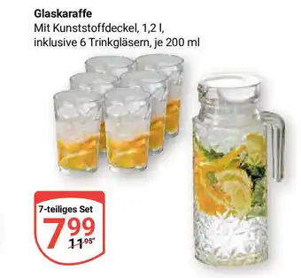 Globus Glaskaraffe inklusive 6 Trinkgläsern, je 200 ml Angebot