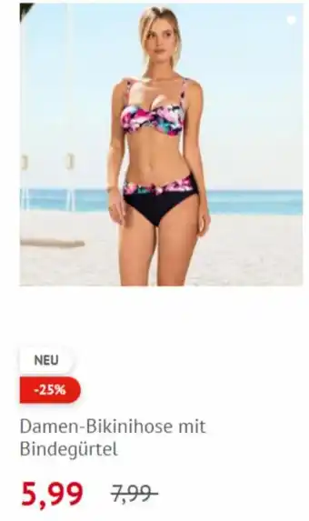 NKD Damen-Bikinihose mit Bindegürtel Angebot