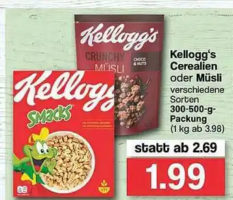 Famila Nord West Kellogg's Cerealien Oder Müsli Angebot