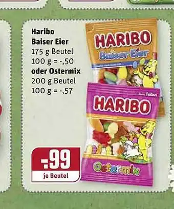 REWE Kaufpark Haribo Baiser Eier 175g oder Ostermix 200g Angebot