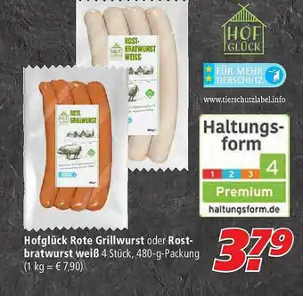 Marktkauf Hofglück Rote Grillwurst Oder Rostbratwurst Wieß Angebot