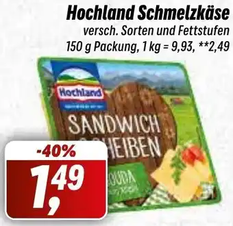 Simmel Hochland Schmelzkäse 150 g Packung Angebot