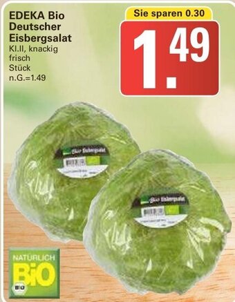 WEZ EDEKA Bio Deutscher Eisbergsalat Angebot