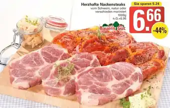 WEZ Bauern Gut Herzhafte Nackensteaks 1000 g Angebot