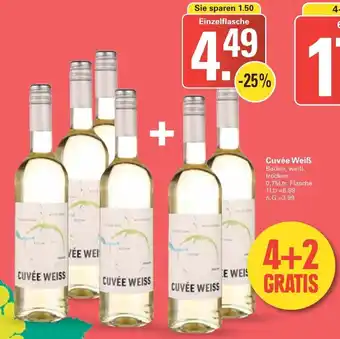 WEZ Cuvée Weiß 0,75Ltr. Flasche Angebot