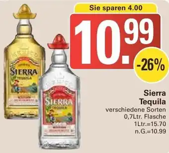 WEZ Sierra Tequila 0,7Ltr. Flasche Angebot