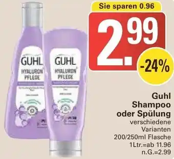 WEZ Guhl Shampoo oder Spülung 200/250ml Flasche Angebot