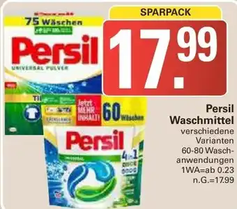 WEZ Persil Waschmittel 60-80 Waschanwendungen Angebot