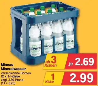 Famila Nord West Mineau Mineralwasser 12 x 1-L-Kiste Angebot