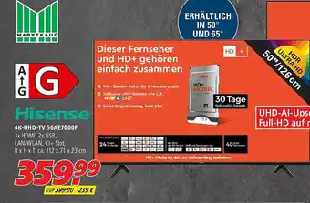 Marktkauf Hisense 4k Uhd-tv 50ae7000f Angebot