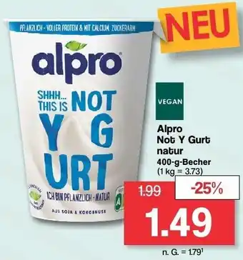 Famila Nord West Alpro Not Y Gurt natur 400-g-Becher Angebot