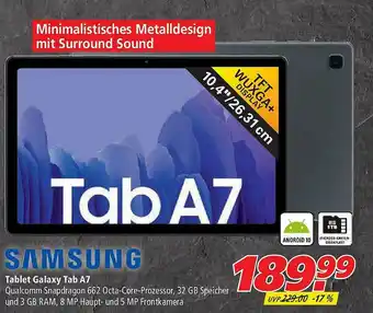 Marktkauf Samsung Tablet Galaxy Tab A7 Angebot