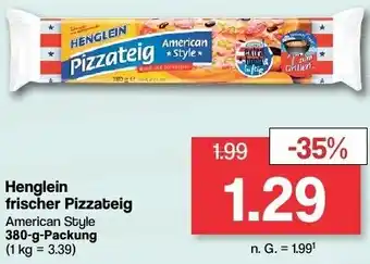 Famila Nord West Henglein frischer Pizzateig 380-g-Packung Angebot