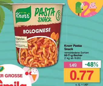 Famila Nord West Knorr Pasta Snack 60-71 g Becher Angebot