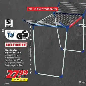 Marktkauf Leifheit Standtrockner Pegaus 180 Solid Angebot