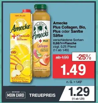 Famila Nord West Amecke Plus Collagen, Bio, Plus oder Sanfte Säfte 0,68/1-L-Flasche Angebot