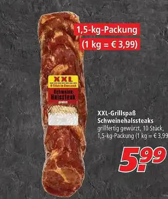 Marktkauf XXL-grillspaß Schweinehalssteaks Angebot