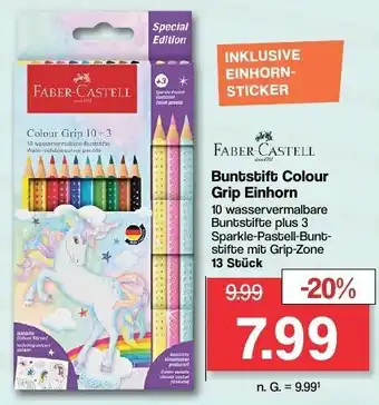 Famila Nord West FABER-CASTELL Buntstift Colour Grip Einhorn 13 Stück Angebot