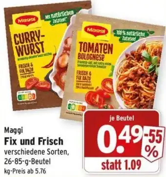 Wasgau Maggi Fix und Frisch 26-85-g-Beutel Angebot