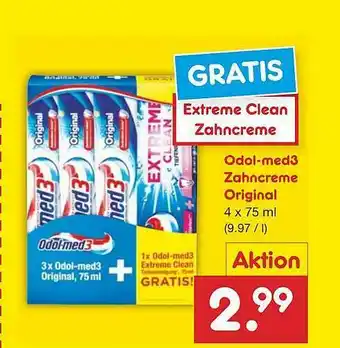 Netto Marken-Discount Odol-med3 Zahncreme Original Angebot