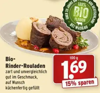 Wasgau Bio Rinder-Rouladen 100 g Angebot