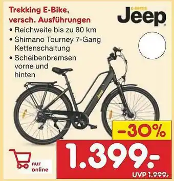 Netto Marken-Discount Jeep Trekking E-bike Angebot