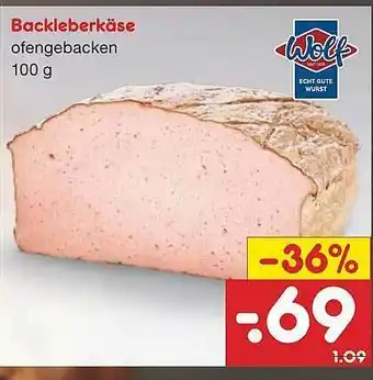 Netto Marken-Discount Backleberkäse Wolf Angebot