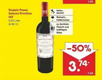 Netto Marken-Discount Doppio Passo Salento Primitivo Igt Angebot