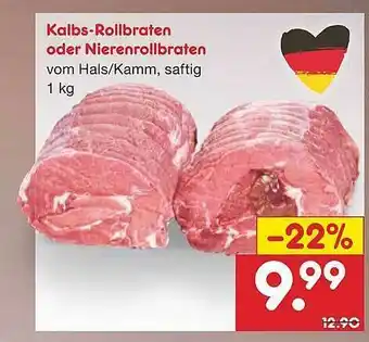 Netto Marken-Discount Kalbs-rollbraten Oder Nierenrollbraten Angebot