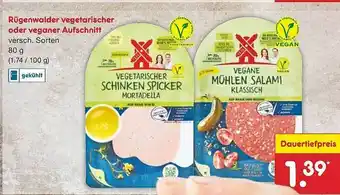 Netto Marken-Discount Rügenwalder Mühle Vegetarischer Oder Veganer Aufschnitt Angebot