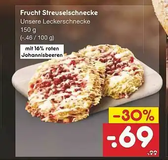 Netto Marken-Discount Frucht Streuselschnecke Angebot