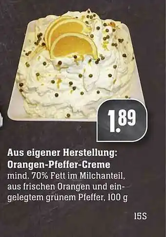 Scheck-in-Center Aus Eigener Herstellung : Orangen-pfeffer-creme Angebot