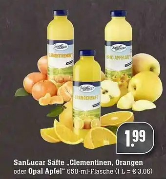 Scheck-in-Center Sanlucar Säfte „clementinen Orangen Oder Opal Apfel” Angebot