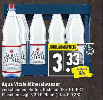 Scheck-in-Center Aqua Vitale Mineralwasser Angebot