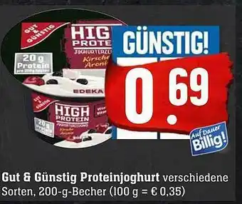 Scheck-in-Center Gut & Günstig Proteinjoghurt Angebot