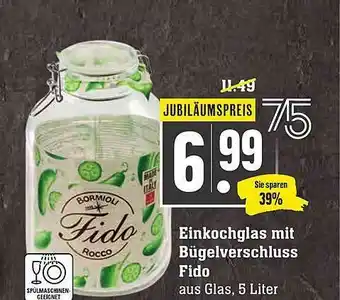 Scheck-in-Center Einkochglas Mit Bügelverschluss Fido Angebot