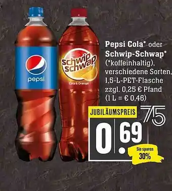 Scheck-in-Center Pepsi Cola Doer Schwip-schwap Angebot