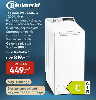 Galeria Bauknecht Toplader WTL 56313 C Angebot