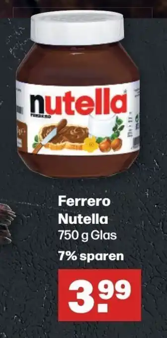 Handelshof Ferrero Nutella 750 g Glas Angebot