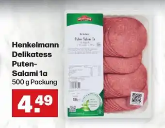 Handelshof Henkelmann Delikatess Puten-Salami 1a 500 g Packung Angebot